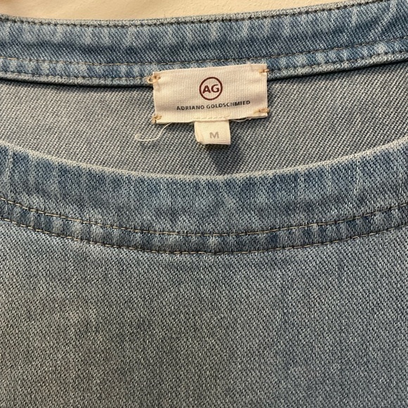 AG Adriano Goldschmied Denim Knit Cocoon Dress 3/4 Sleeves Medium Wash Size M - Picture 2 of 6